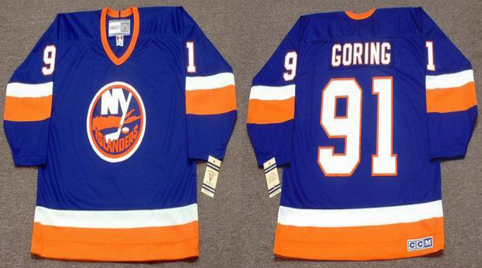 2019 Men New York Islanders #91 Goring blue CCM NHL jersey